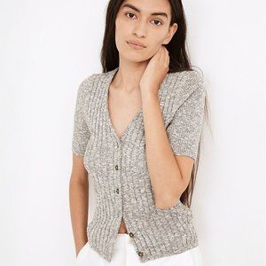 Madewell Glencrest Button-Front Sweater Tee - Size Medium - NWT